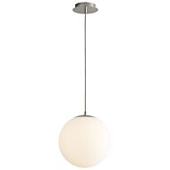 Luna LED Pendant in Polished Nickel by Oxygen