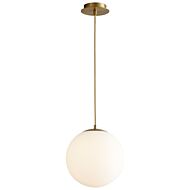 Luna LED Pendant in Aged Brass by Oxygen