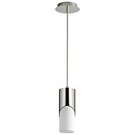 Ellipse LED Pendant in Polished Nickel by Oxygen