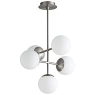 Nebula LED Pendant in Satin Nickel by Oxygen