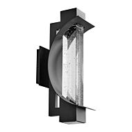 Albedo LED Outdoor Wall Sconce in Black by Oxygen