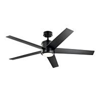 Brahm 56"Ceiling Fan in Satin Black by Kichler