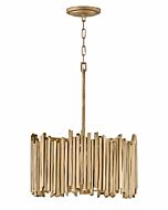 Hinkley Roca 3-Light Pendant In Burnished Gold