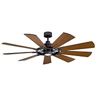 Gentry 65"Ceiling Fan in Distressed Black by Kichler