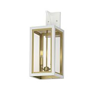 Neoclass Two Light Outdoor Wall Sconce in White Gold by Maxim