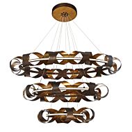 Eurofase Banderia 3 Light Chandelier in Bronze