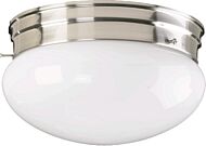 3015 Plain Mushrooms One Light Ceiling Mount in Satin Nickel by Quorum International