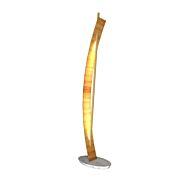 Clean LED Floor Lamp in Teak