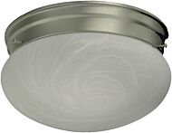 3021 Faux Alabaster Mushrooms One Light Ceiling Mount in Satin Nickel by Quorum International