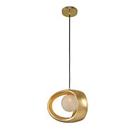 Kalco Calistoga Mini Pendant in Gold Leaf