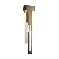 Hubbardton Forge 30 Inch Rainfall Large LED Outdoor Sconce in Coastal Dark Smoke