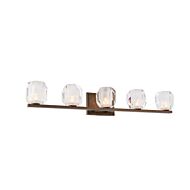 Kalco Regent 5 Light 32 Inch Bathroom Vanity Light in Vintage Bronze