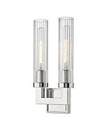 Z-Lite Beau 2-Light Wall Sconce In Polished Nickel