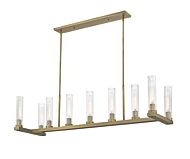 Z-Lite Beau 9-Light Linear Pendant Light In Rubbed Brass