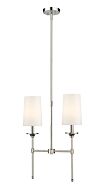 Z-Lite Emily 2-Light Linear Pendant Light In Polished Nickel