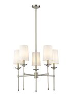 Z-Lite Emily 5-Light Chandelier In Brushed Nickel