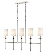 Z-Lite Emily 5-Light Linear Pendant Light In Polished Nickel