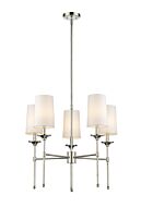 Z-Lite Emily 5-Light Chandelier In Polished Nickel