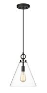 Z-Lite Harper 1-Light Pendant Light In Matte Black