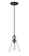 Z-Lite Harper 1-Light Pendant Light In Matte Black