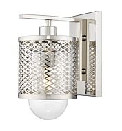 Z-Lite Kipton 1-Light Wall Sconce In Polished Nickel