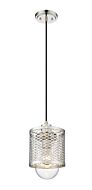 Z-Lite Kipton 1-Light Mini Pendant Light In Polished Nickel