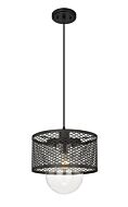 Z-Lite Kipton 1-Light Pendant Light In Matte Black