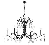 Amara 6-Light Chandelier in Matte Black