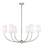 Shannon 6-Light Chandelier in Brushed Nickel