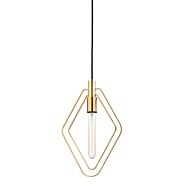 Hudson Valley Masonville 15 Inch Pendant Light in Aged Brass