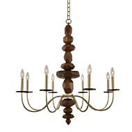 Kalco Lassen 8 Light Rustic Chandelier in Champagne Gold