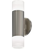 Sonneman Alc™ 2 Light 11 Inch Wall Sconce in Satin Nickel