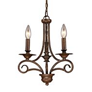 Gloucester 3-Light Chandelier in Weathered Bronze