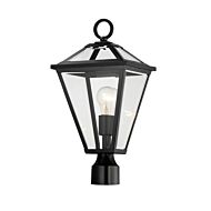 Prism One Light Post Lantern in Black by Maxim