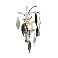 Corbett Nera Wall Sconce in Blackened Silver Leaf