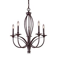 Medford 5-Light Chandelier in Oiled Bronze