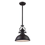 Chadwick 1-Light Pendant in Oiled Bronze