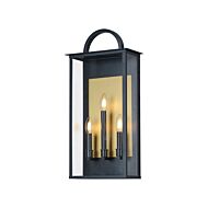 Manchester 3-Light Outdoor Wall Sconce in Black