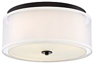 Minka Lavery Studio 5 3 Light Ceiling Light in Painted Bronze with Natural Brush