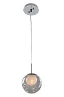 Meteor One Light Mini Pendant in Chrome by Kalco