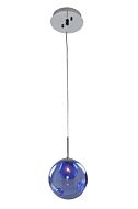 Meteor One Light Mini Pendant in Chrome by Kalco