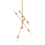 Axis 6-Light Chandelier in Satin Brass