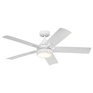 Tide 1-Light 52 Ceiling Fan in White