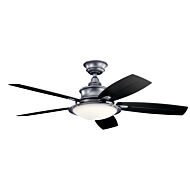 Cameron 1-Light 52" Ceiling Fan in Weathered Steel Powder Coat