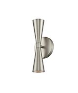 Milo LED Wall Sconce in Satin Nickel by Kalco