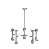 Milo LED Chandelier in Satin Nickel by Kalco