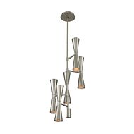 Milo LED Foyer Chandelier in Satin Nickel by Kalco