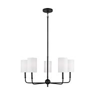 Foxdale 5-Light LED Chandelier in Midnight Black