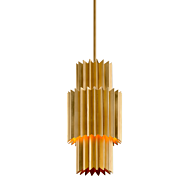 Corbett Moxy Modern Chandelier in Gold Leaf