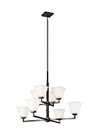 Sea Gull Ellis Harper 8 Light LED Transitional Chandelier in Brushed Oil Rubbed Bronze